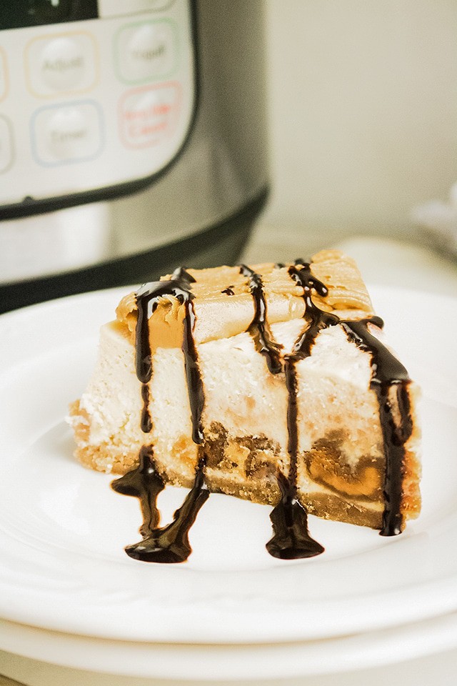 slice of cheesecake on a white plate