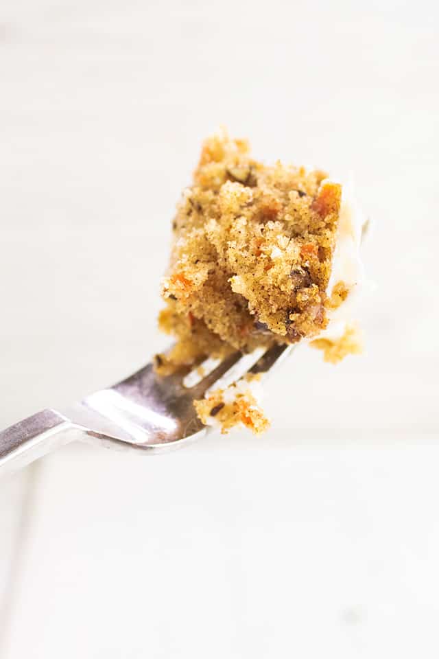 forkful of carrot cake